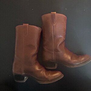 Brown Leather Cowboy boots size 8